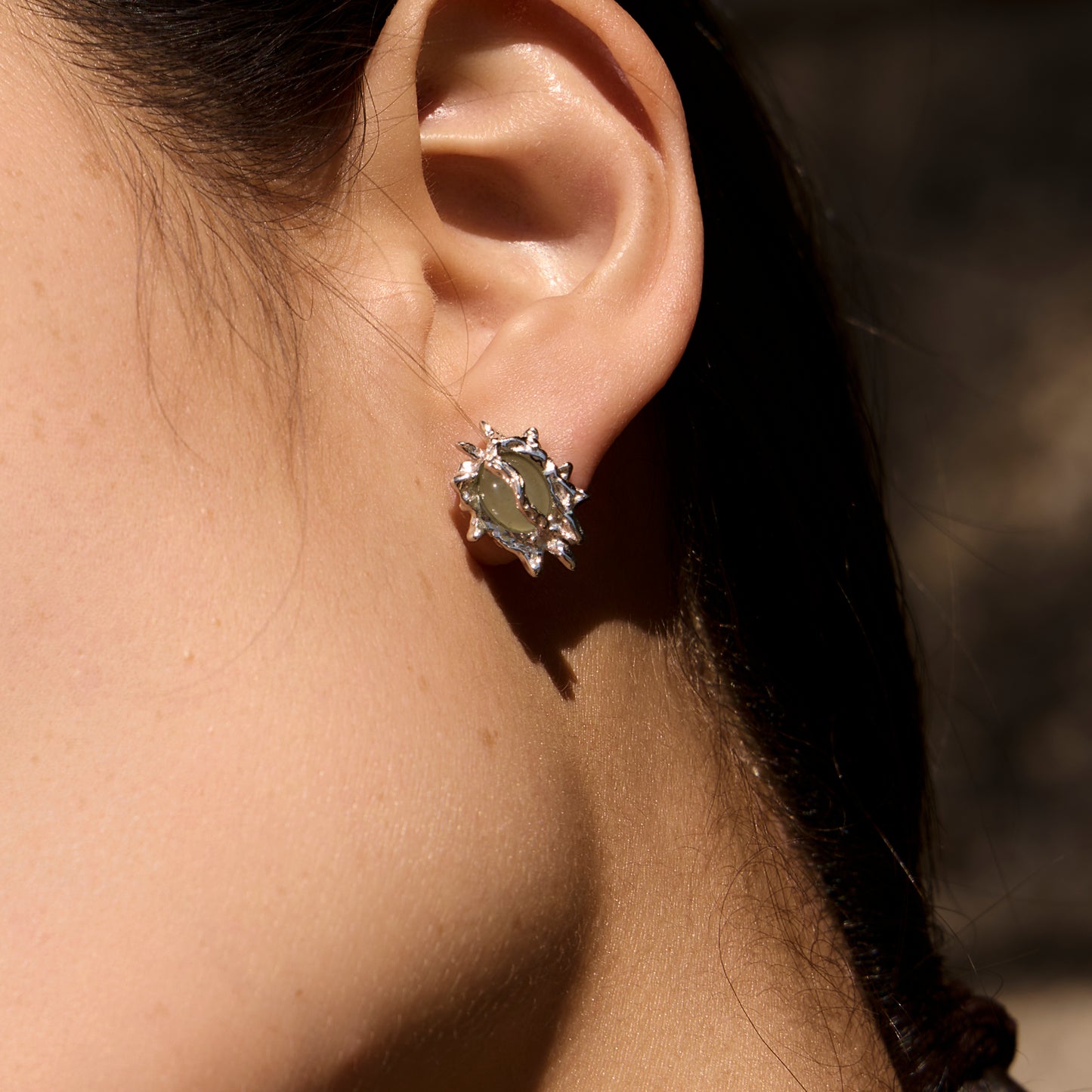 RÊVE PERDU DE LA TOMBE DE L'EST - Bague en Argent 925 avec Jade