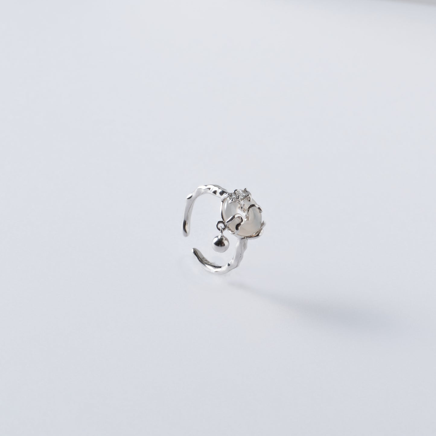 BOUCLE DE PAIX - Bague en Argent 925 avec Jade