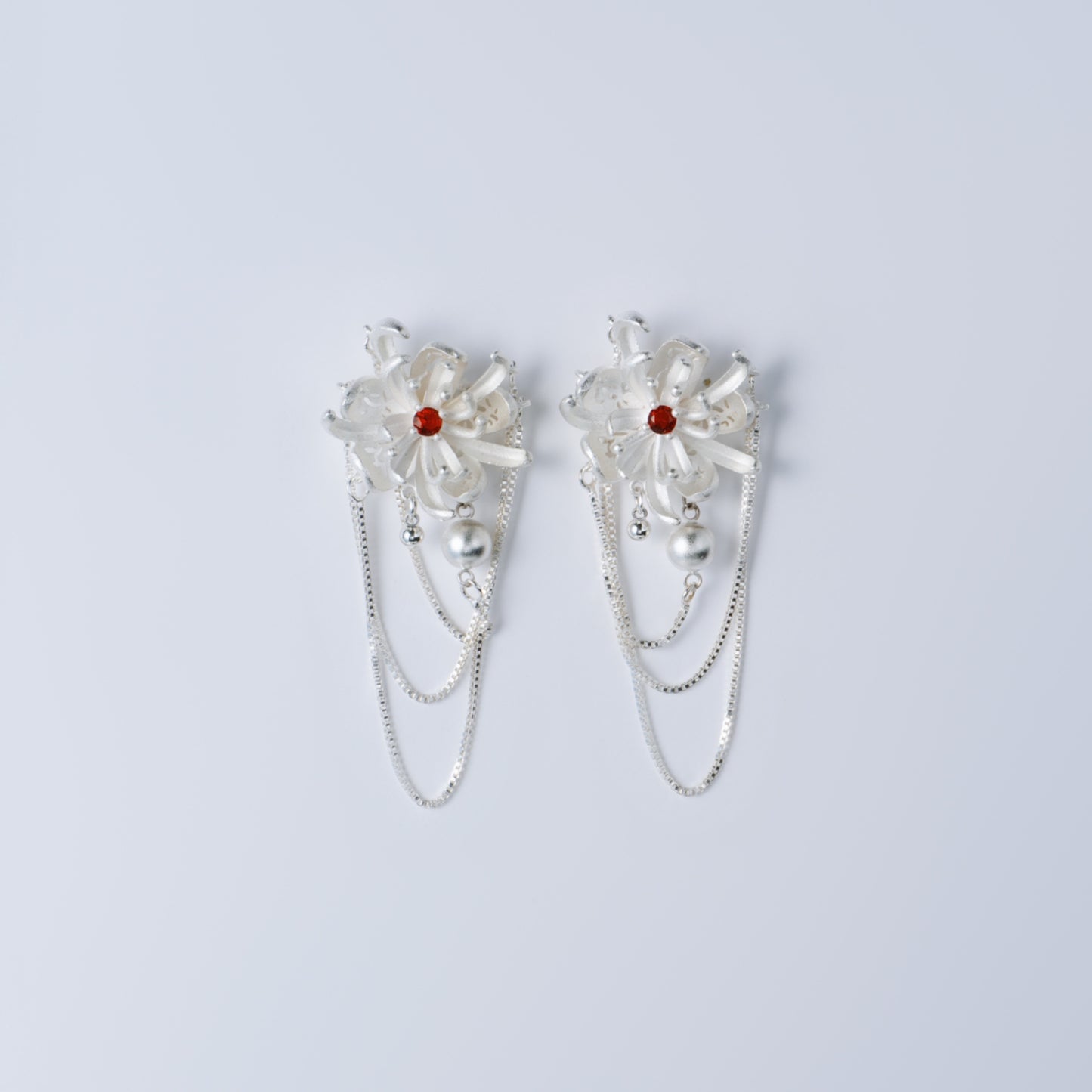 FLEUR DE L'AUTRE RIVE - Boucles d'Oreille en Argent 925