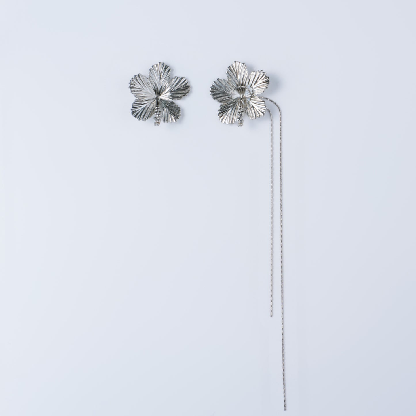 FLEUR D'HIBISCUS - Boucles d'oreille en Argent 925
