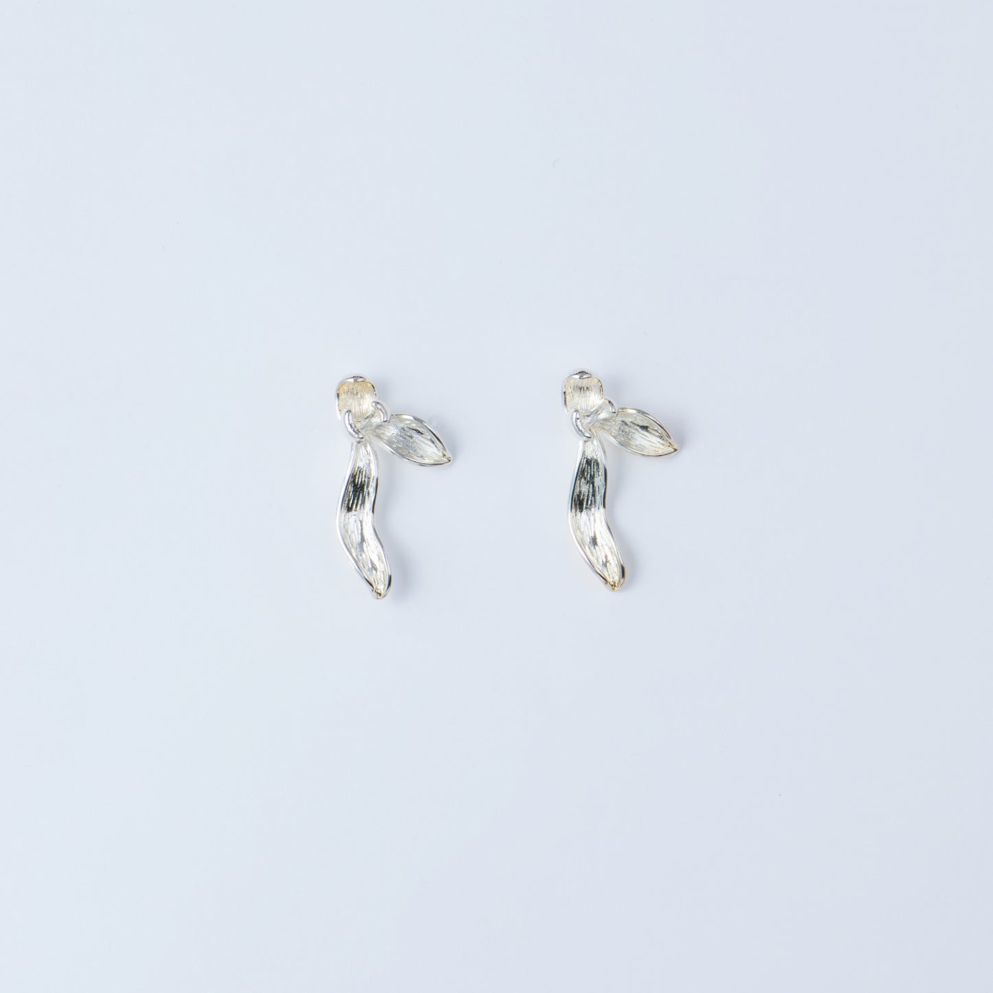 CŒUR D'ORCHIDÉE - Boucles d'Oreille en Argent 925