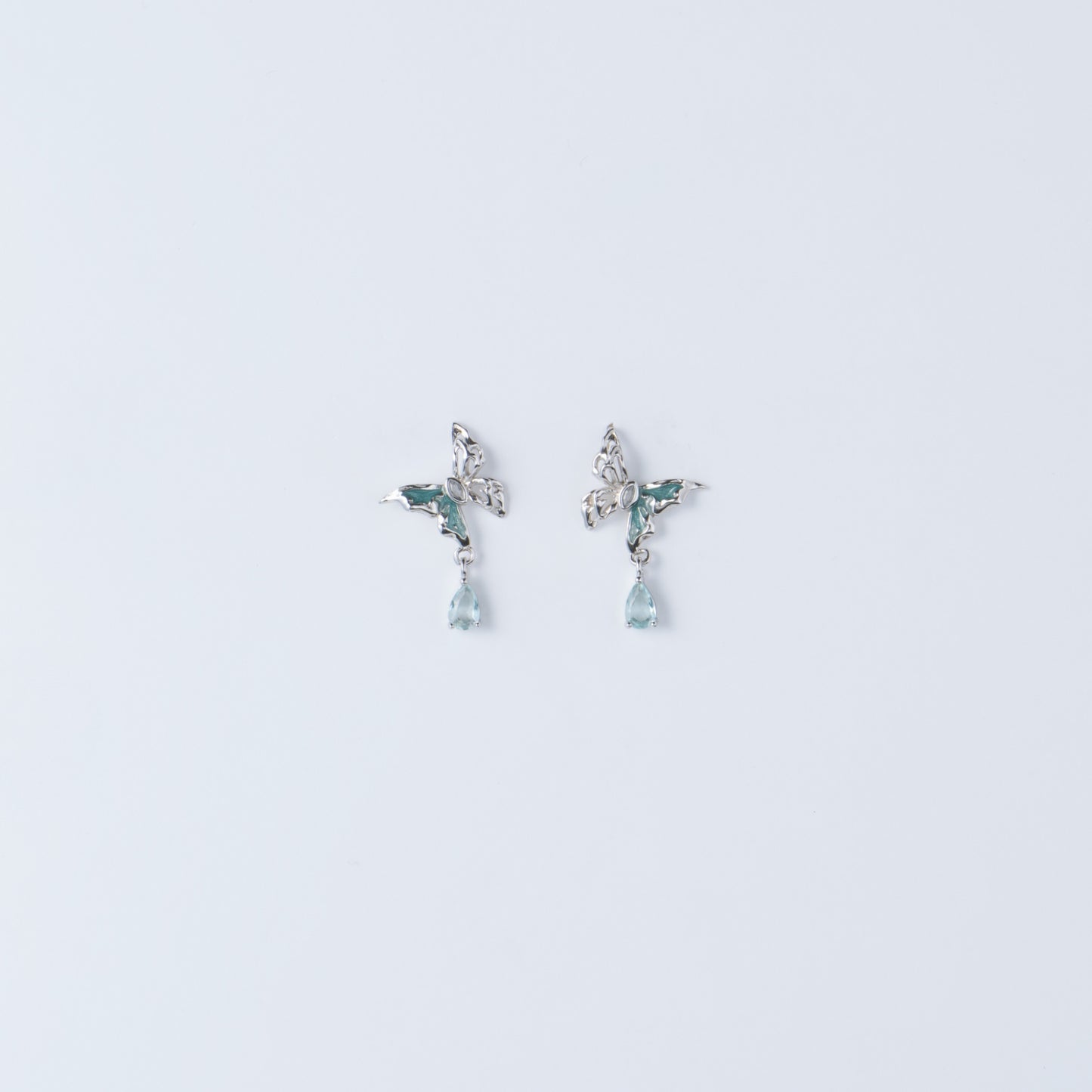PAPILLON CYBERNÉTIQUE - Boucles d'Oreille en Argent 925