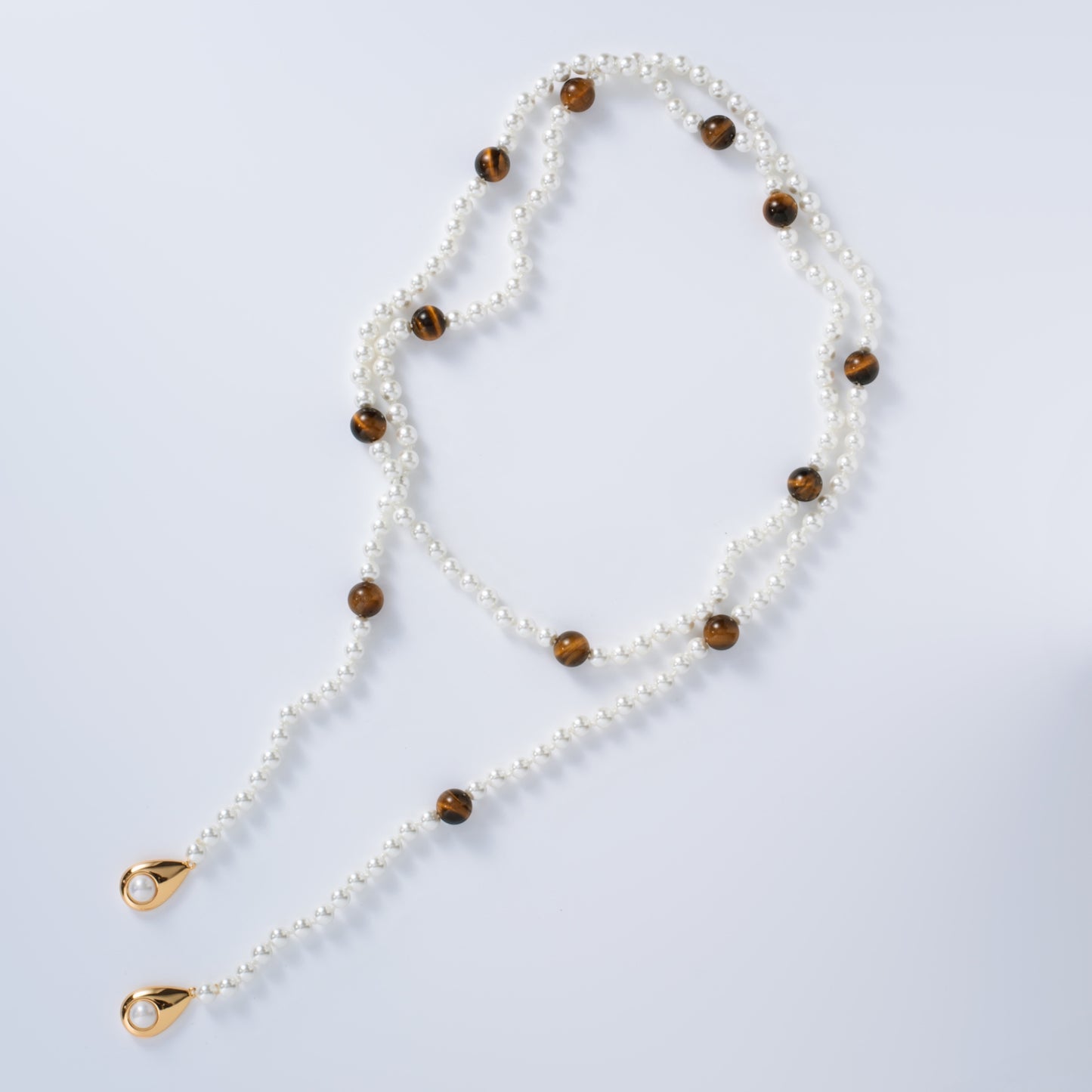 ŒIL DE TIGRE - Collier de perles