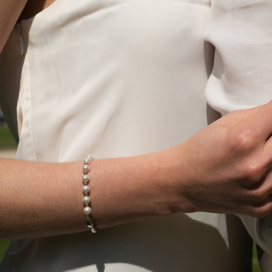 EAU DE PERLE - Bracelet en Argent 925 avec Perles