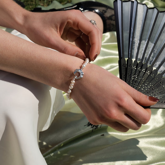 LUEUR DE PERLE SOUS LA LUNE - Bracelet de Perles