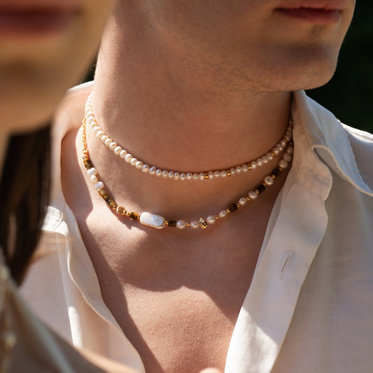 LUEUR FUGACE DE L'OMBRE DES PERLES - Collier de Perles