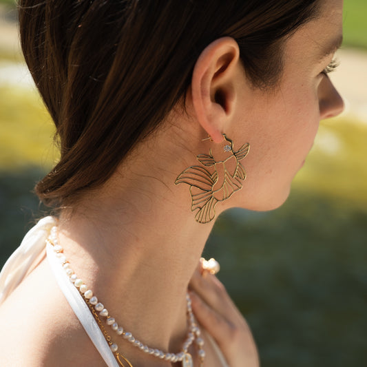 POISSON VOLANT - Boucles d'oreilles en Alliage