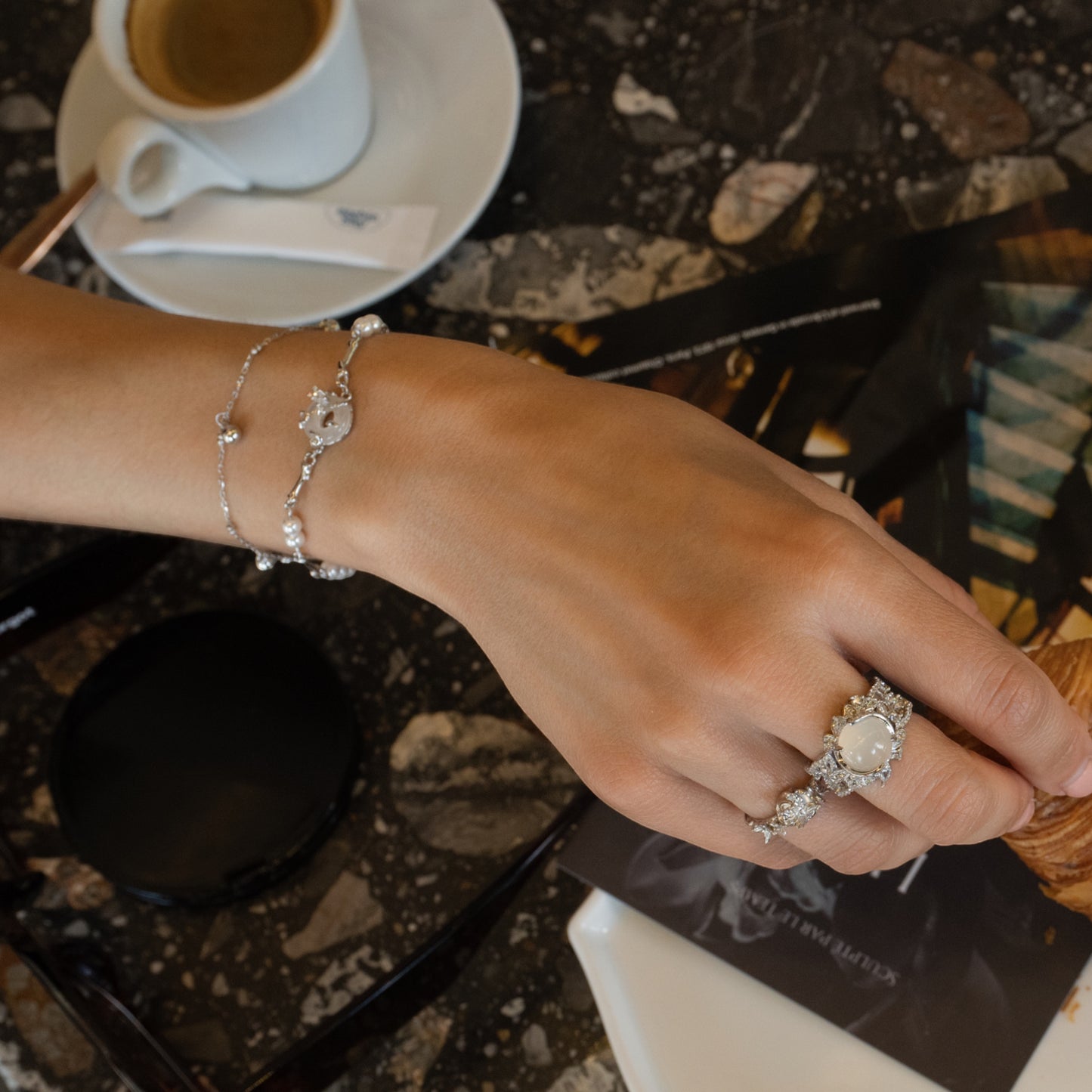 BOUCLE DE PAIX - Bracelet en Argent 925 avec Perles