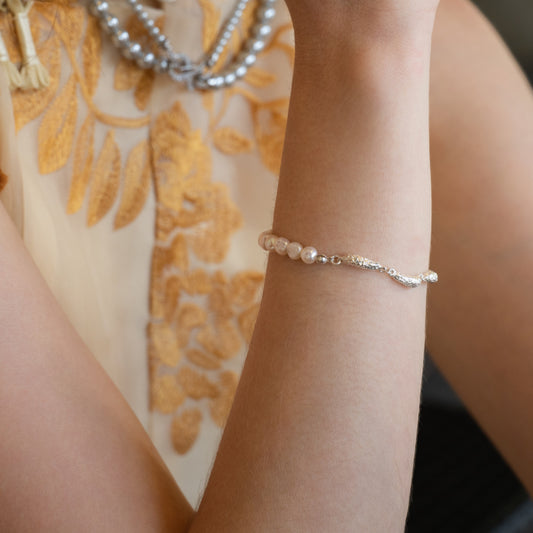 QUELQUES FRAGMENTS D'ARGENT - Bracelet en Argent 925 avec Perles