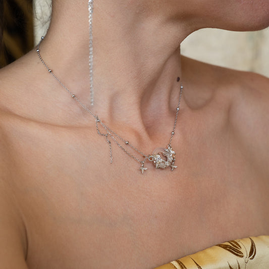 BOUCLE DE PAIX - Collier en Argent 925 avec Jade