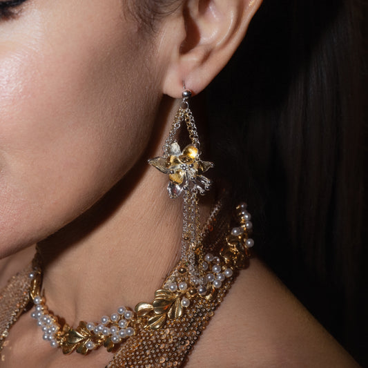 LANTERNE DE LOTUS - Boucles d'Oreille en Argent 925