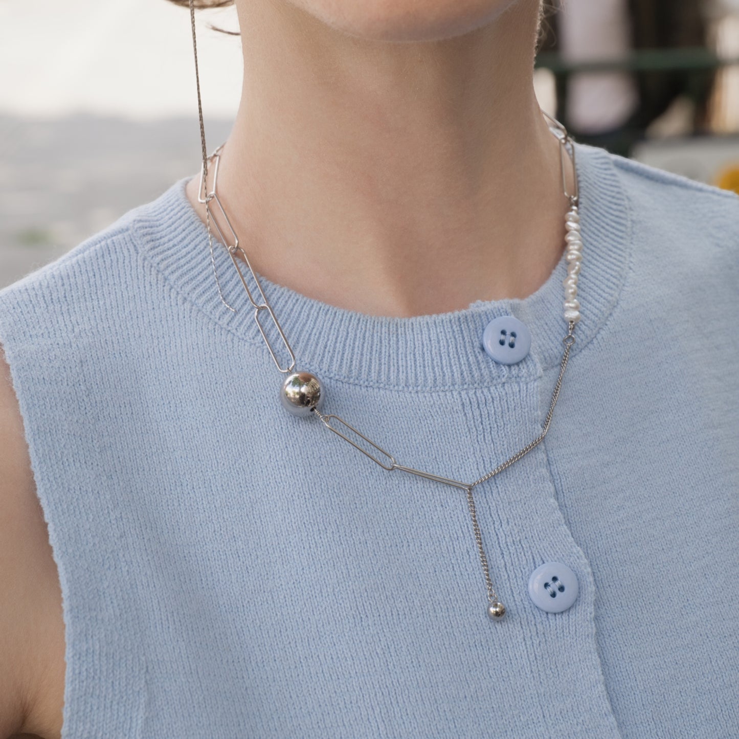 ETOILES TRAÇANT LEUR PARCOURS DANS L'ENCRE - Collier en Argent 925