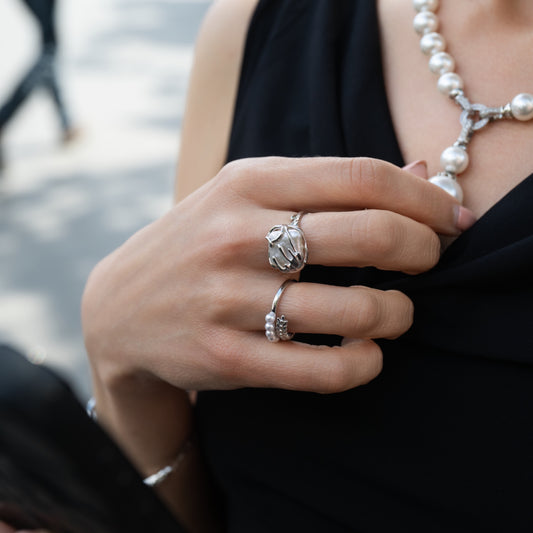 LUEUR DE PERLE - Bague en Argent 925 avec Perle