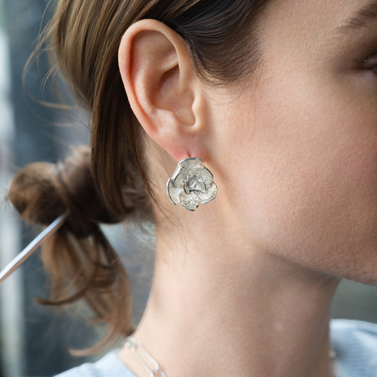 CENDRE D'ORCHIDÉE - Boucles d'Oreille en Argent 925