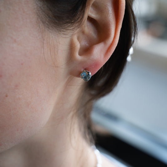 LARMES BLEUES - Boucles d'Oreille en Argent 925
