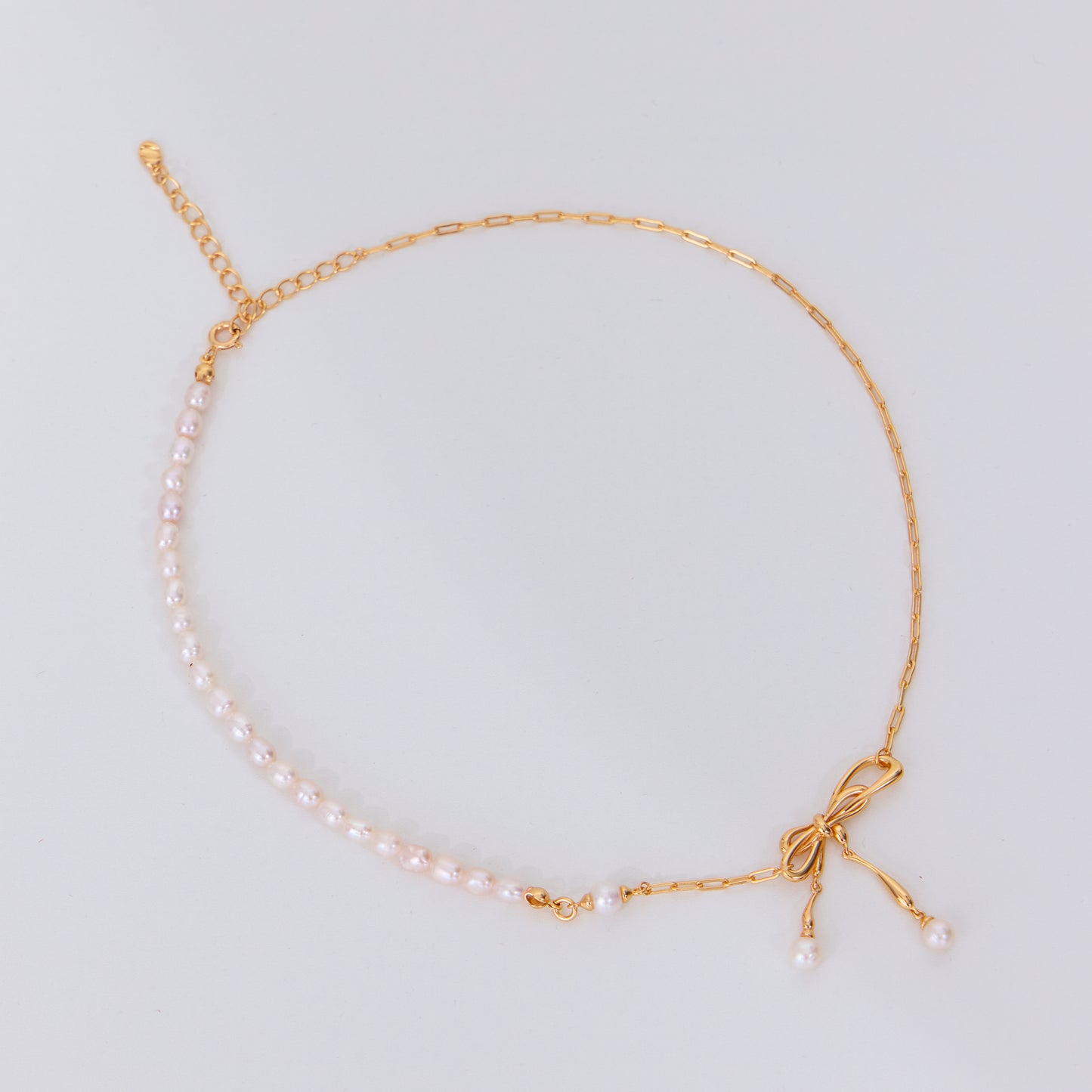 MESSAGER AUX AILES D'OR - Collier en Argent 925 avec Perles plaqué Or