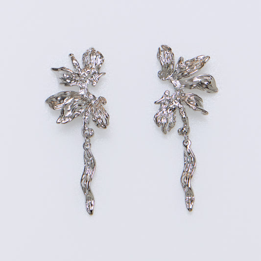 CLAIR DE LUNE SUR LAC D'ARGENT - Boucles d'oreilles en Argent 925