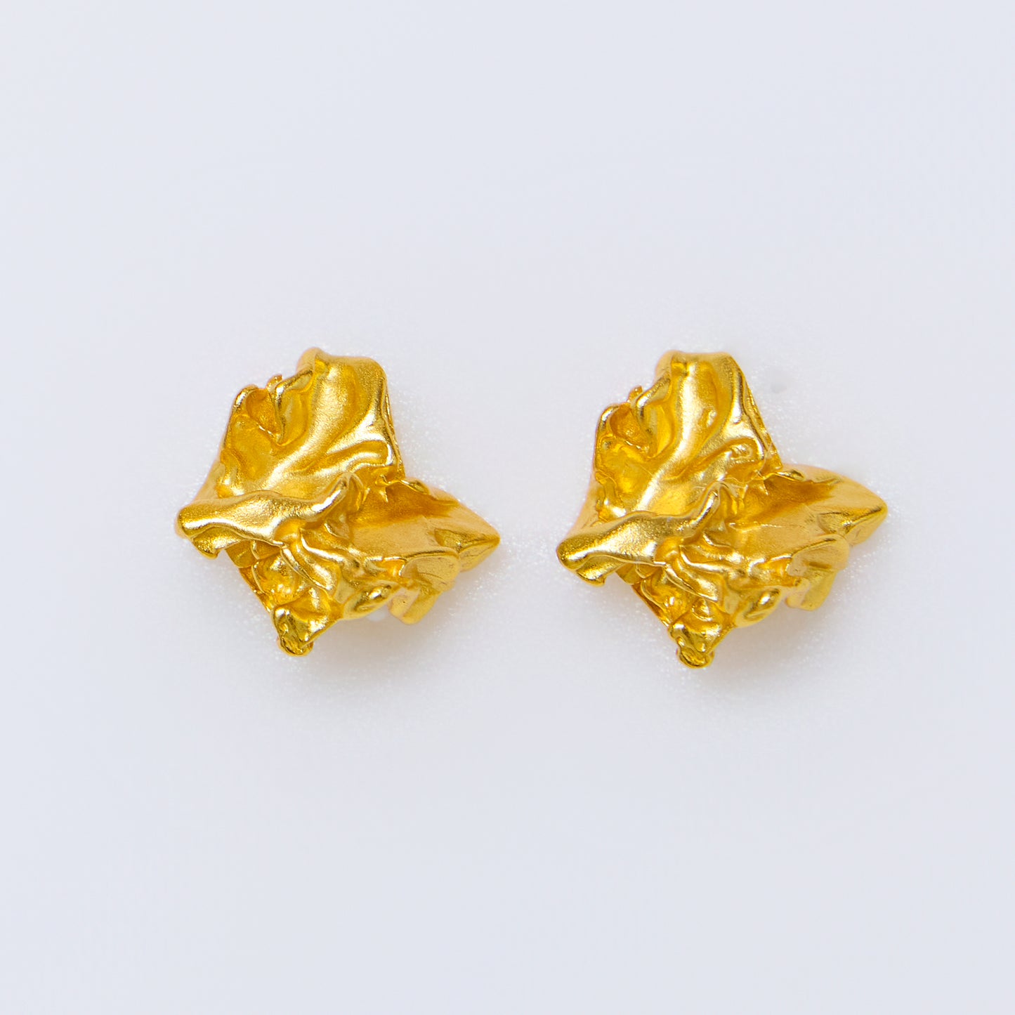 RIDEAU D'OR - Boucles d'oreilles en Argent 925 plaqué Or 18 carats