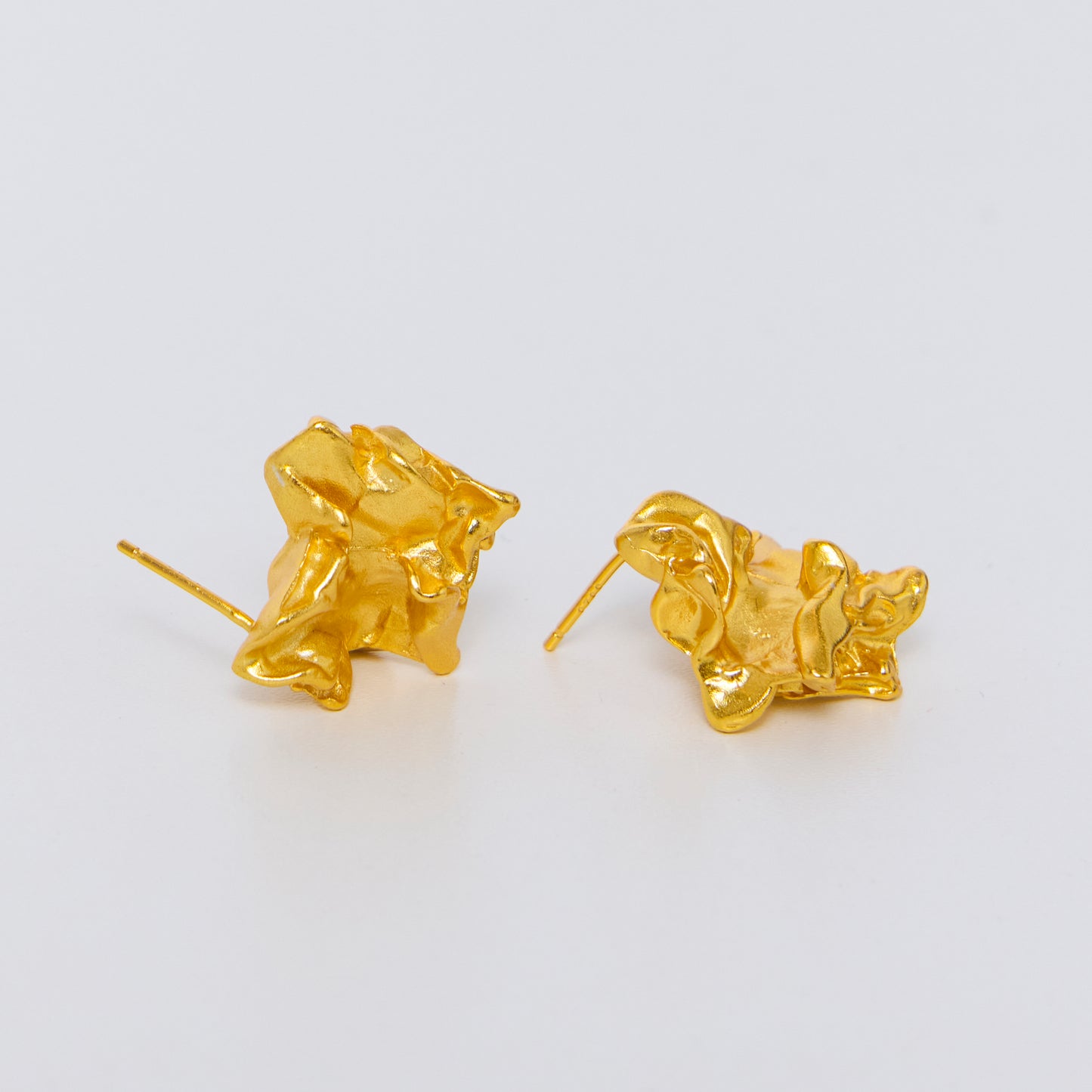 RIDEAU D'OR - Boucles d'oreilles en Argent 925 plaqué Or 18 carats