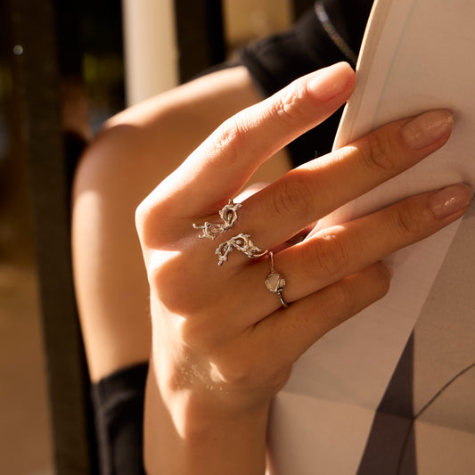 VOLEUR DE FLEURS - Bague en Argent 925