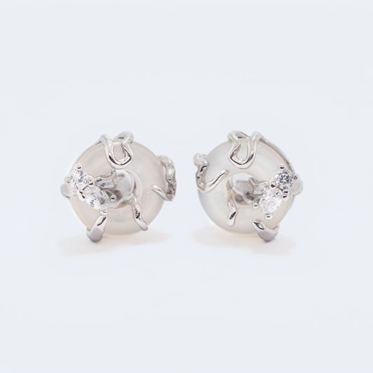 BOUCLE DE PAIX - Boucles d'Oreille en Argent 925 avec Jade