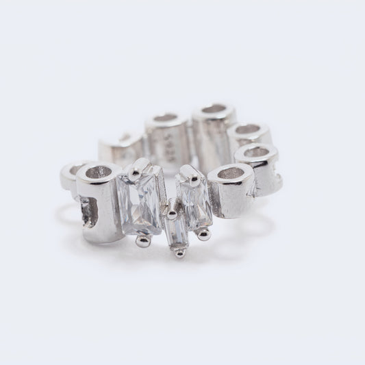 CRISTAL D'ARGENT - Manchette d'Oreille en Argent 925