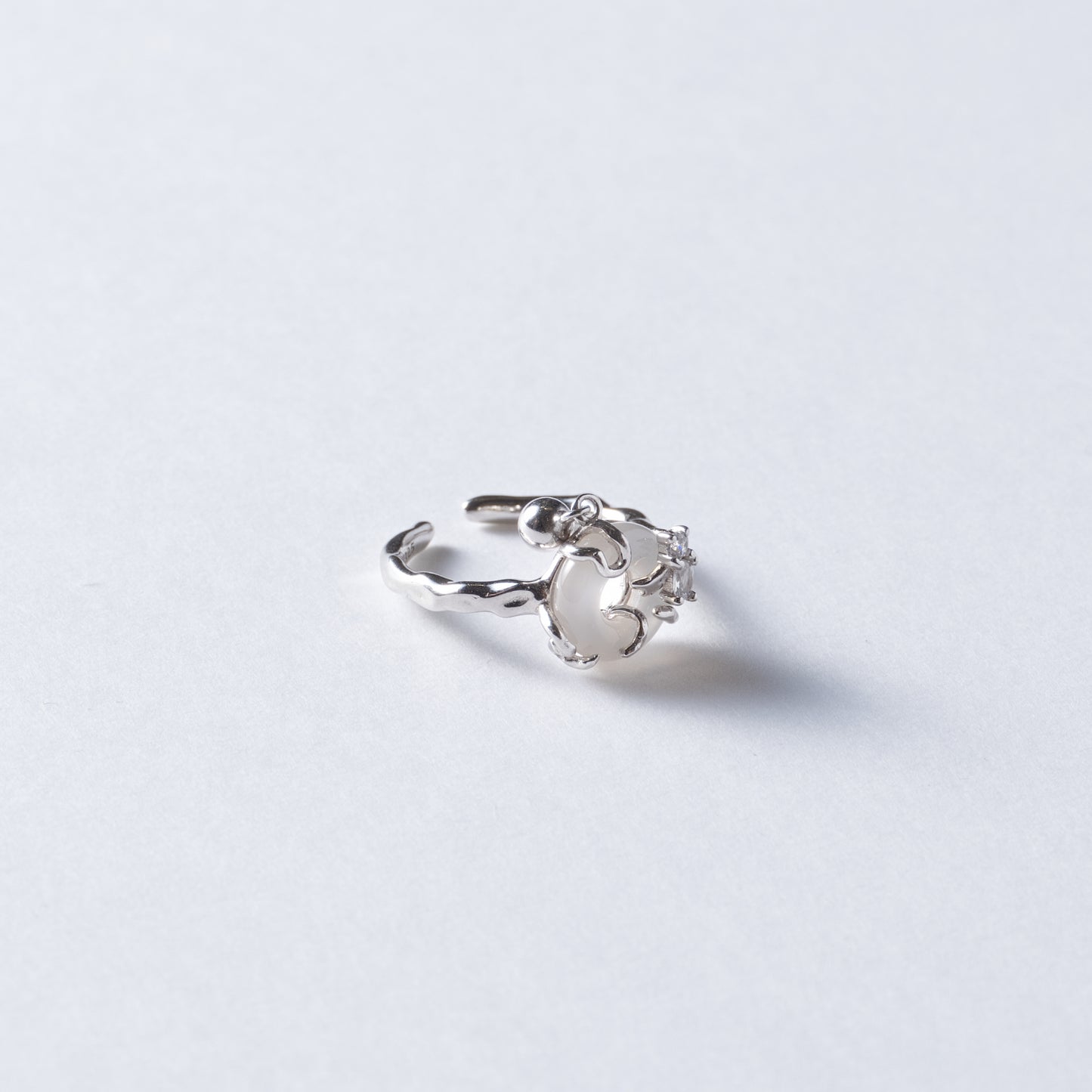 BOUCLE DE PAIX - Bague en Argent 925 avec Jade