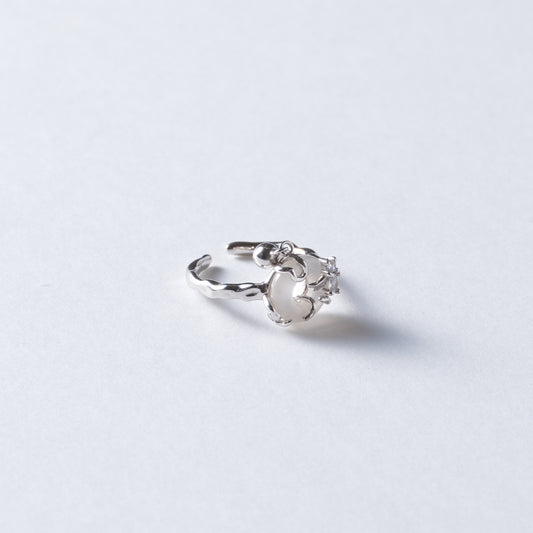 BOUCLE DE PAIX - Bague en Argent 925 avec Jade