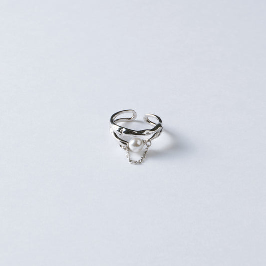 LUEURS MOUVANTES - Bague en Argent 925 avec Perle