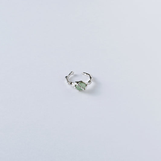 ŒIL DE BAMBOU - Bague en Argent 925 avec Jade