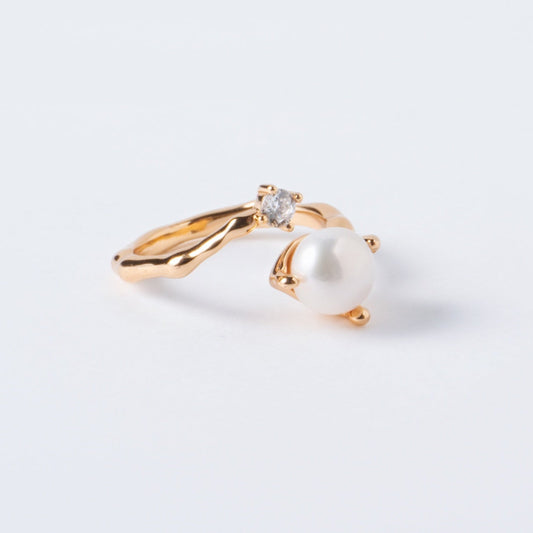 MURMURES DE PERLES DANS LA VOIE LACTÉ - Bague en Argent 925 avec Perle