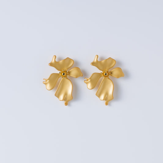 FLEUR D'HIER FANÉE - Boucles d'oreilles en Alliage