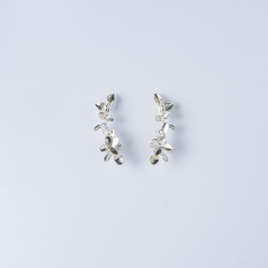 FLEUR À L'OREILLE - Boucles d'Oreille en Argent 925
