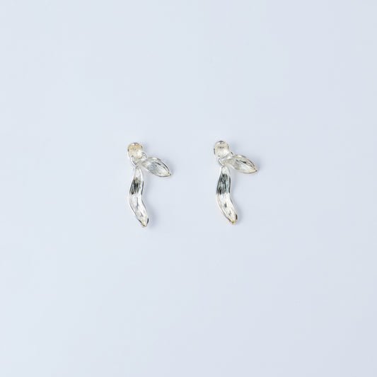 CŒUR D'ORCHIDÉE - Boucles d'Oreille en Argent 925