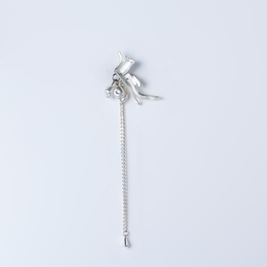 LUEURS FUGACES SUR LES AILES DE PAPILLON - Boucle d'Oreille en Argent 925