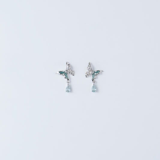 PAPILLON CYBERNÉTIQUE - Boucles d'Oreille en Argent 925
