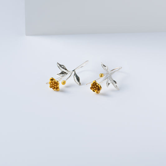 POMMIER IMMORTEL- Boucles d'Oreilles en Argent 925