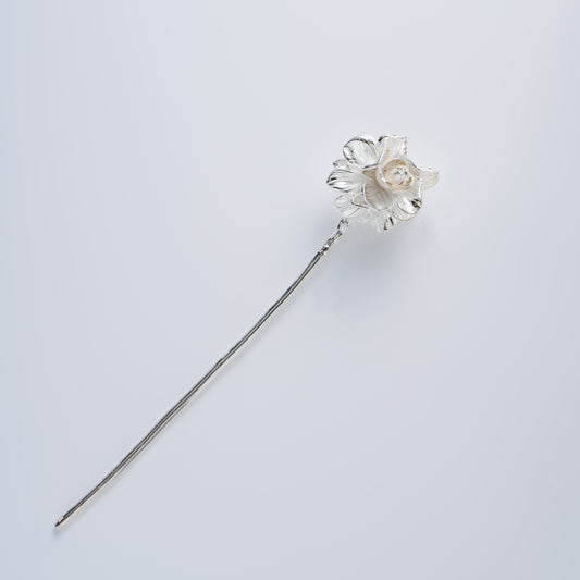 NUAGES PARFUMÉS AU GARDÉNIA - Épingle à cheveux en Argent 925