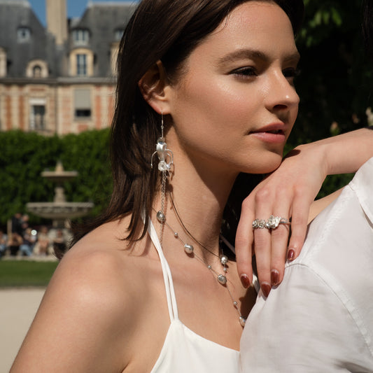 CIEL ÉTOILÉ - Collier en Argent 925 avec Perles