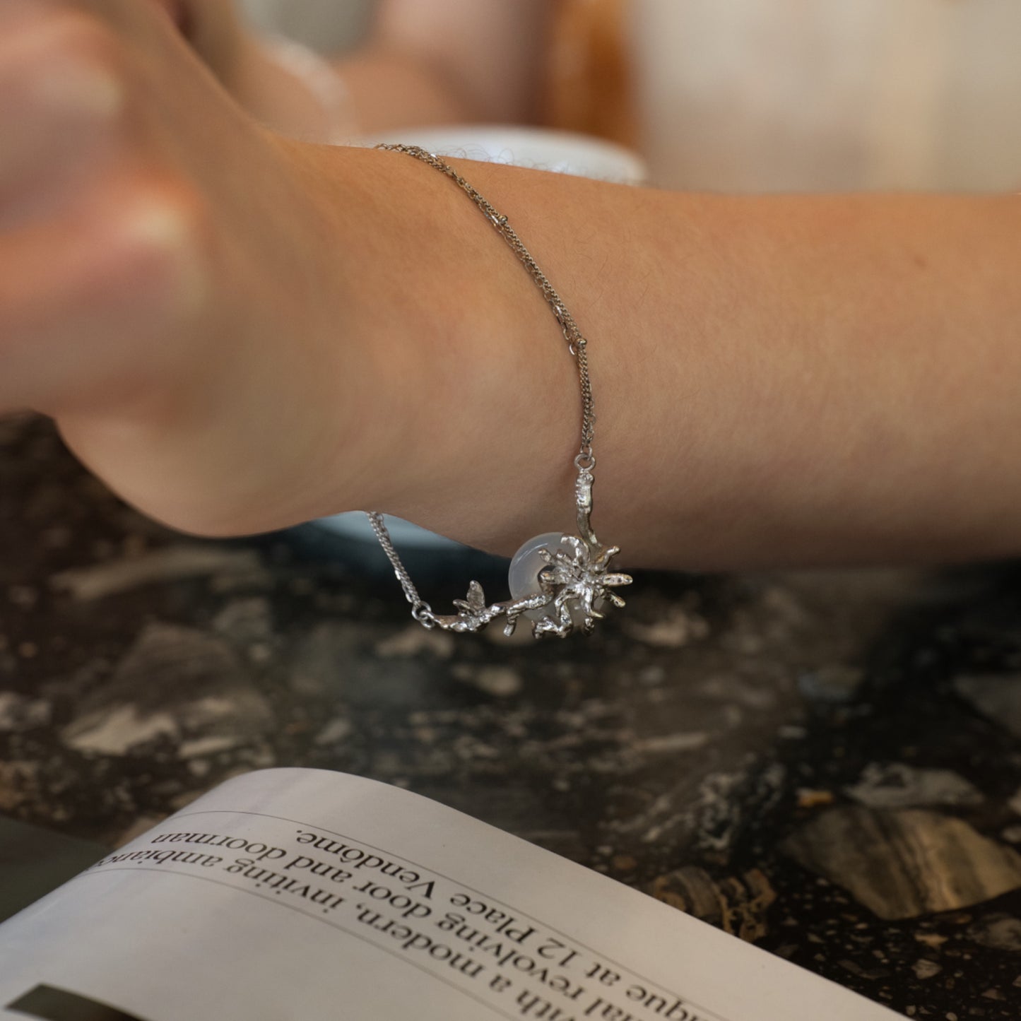 BOUCLE DE PAIX - Bracelet en Argent 925 avec Jade